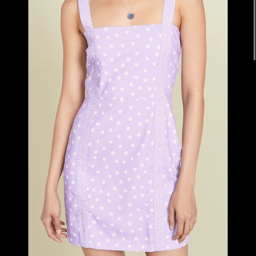 Purple polka dot dress
